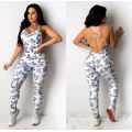 Latest Fashion Fall Autumn Bodycon Tracksuit Jumpsuit Women Butterfly Backless Womens Jumpsuits